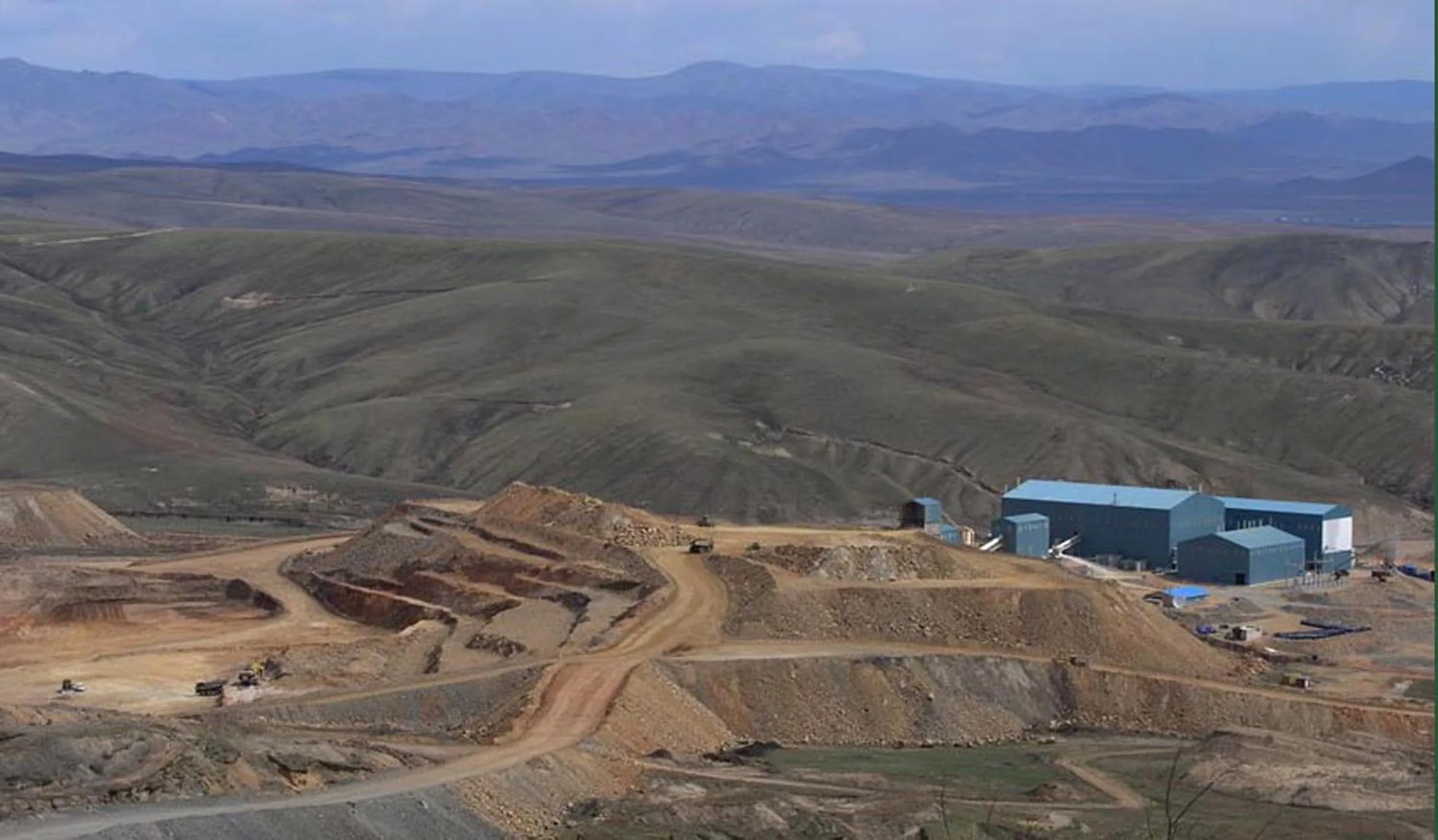 Boroo gold mine open pit and processing facilities, Selenge Aimag